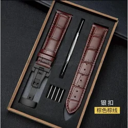 Echtleder-Uhrenband mit Schmetterlingsschließe – Universelles Armband