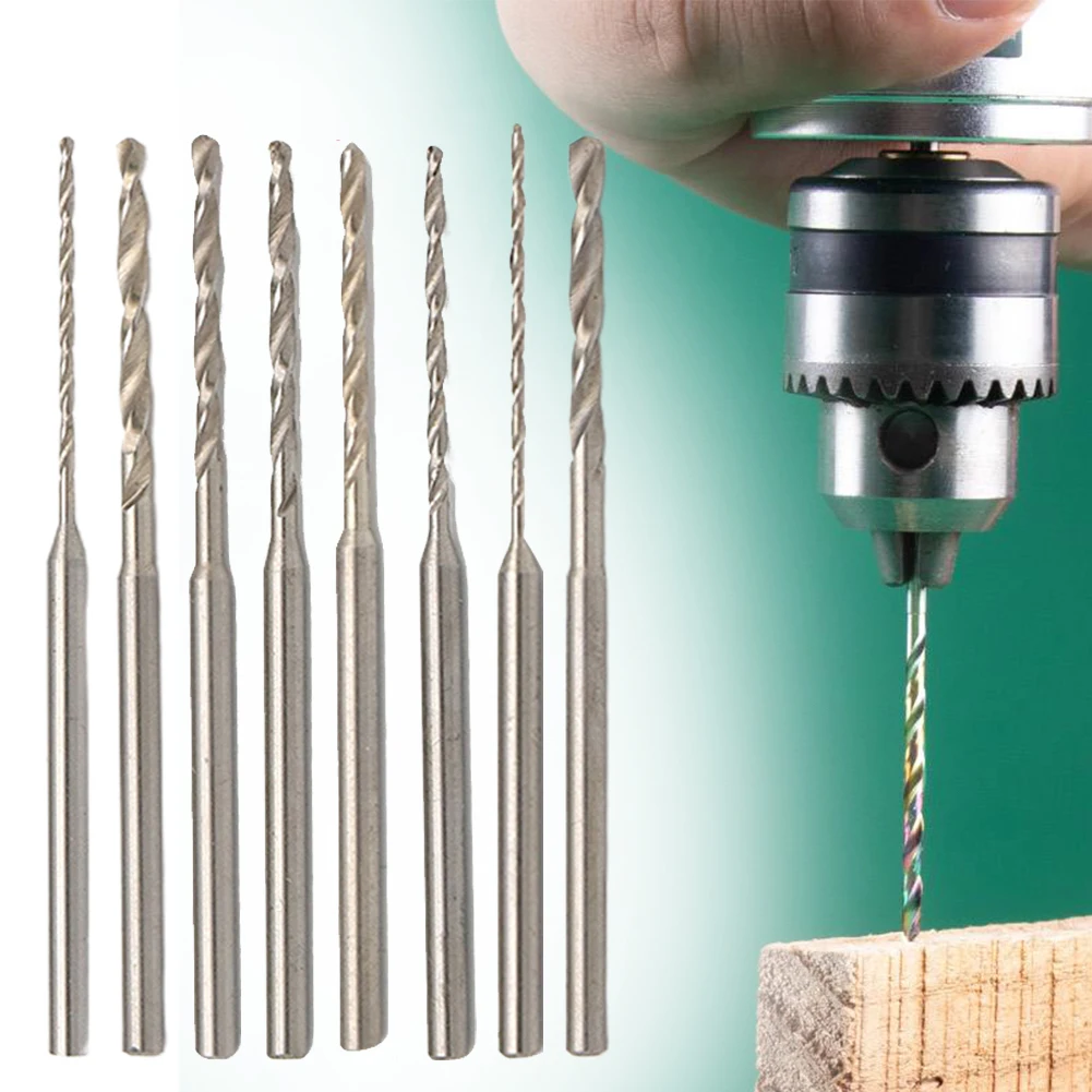 

0.8-2.0mm Drill Bit 2.35mm Shank Straight Handle HSS For Jewelry Wood Plastic Rubber Crafts Drilling Hole Woodworking Hand Tools