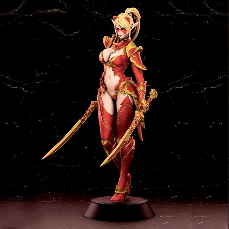 

1/24 75mm 1/18 100mm Resin Model Moonlight Girl Warrior Figure Unpainted No Color RW-875