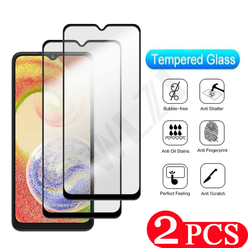 

2Pcs For Samsung Galaxy A14 A24 A34 A04 A04E A04S Tempered glass screen protector A12 A13 5G A22 A23 A31 A32 A33 9D full cover