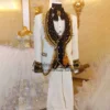 Shiny Metallic Beaded Wedding Suits For Men Groom Tuxedos 3 Pieces Male Prom Blazer Customized Trajes Elegante Para Hombres 1