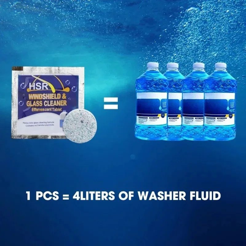 Windshield Washer Tablets Concentrated Effervescent Car Wash Tablets for Quick Cleaning Bug & Dirt Remover Car Care Essentials