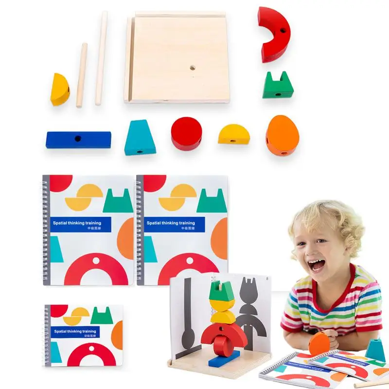 

Toddler Geometric Blocks Toy Blocks Stacking Game Montessori Toys Geometric Shapes Fine Motor Toys Educational Toys Preschool