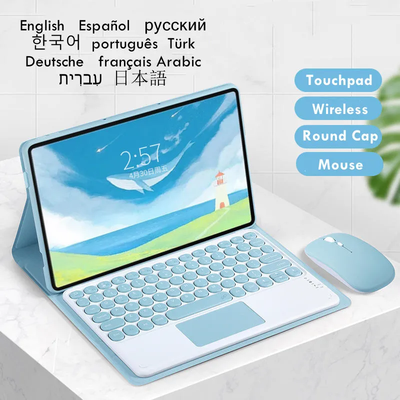 Funda para Tablet Oneplus Pad Case com Teclado para Oppo Pad 11.61 Capa com Teclado Russo Coreano Hebraico Japonês