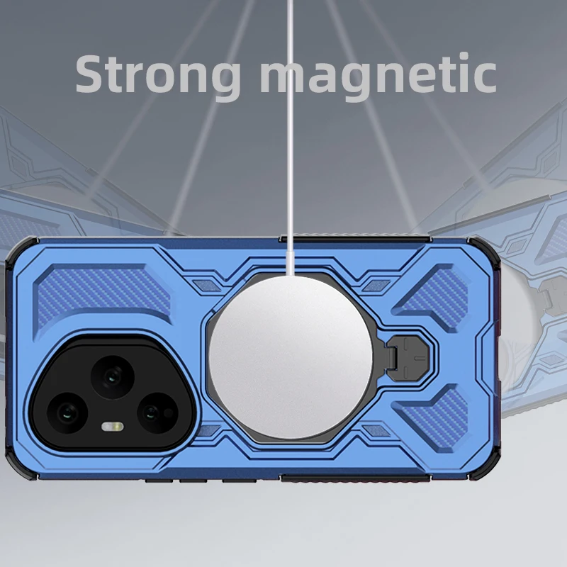 Coque De Protection Honor 400 Pro 5G - Armure Rigide 360° Avec Anneau Magnétique Rotatif - Protection Caméra Coulissante - Support Et Anti-choc