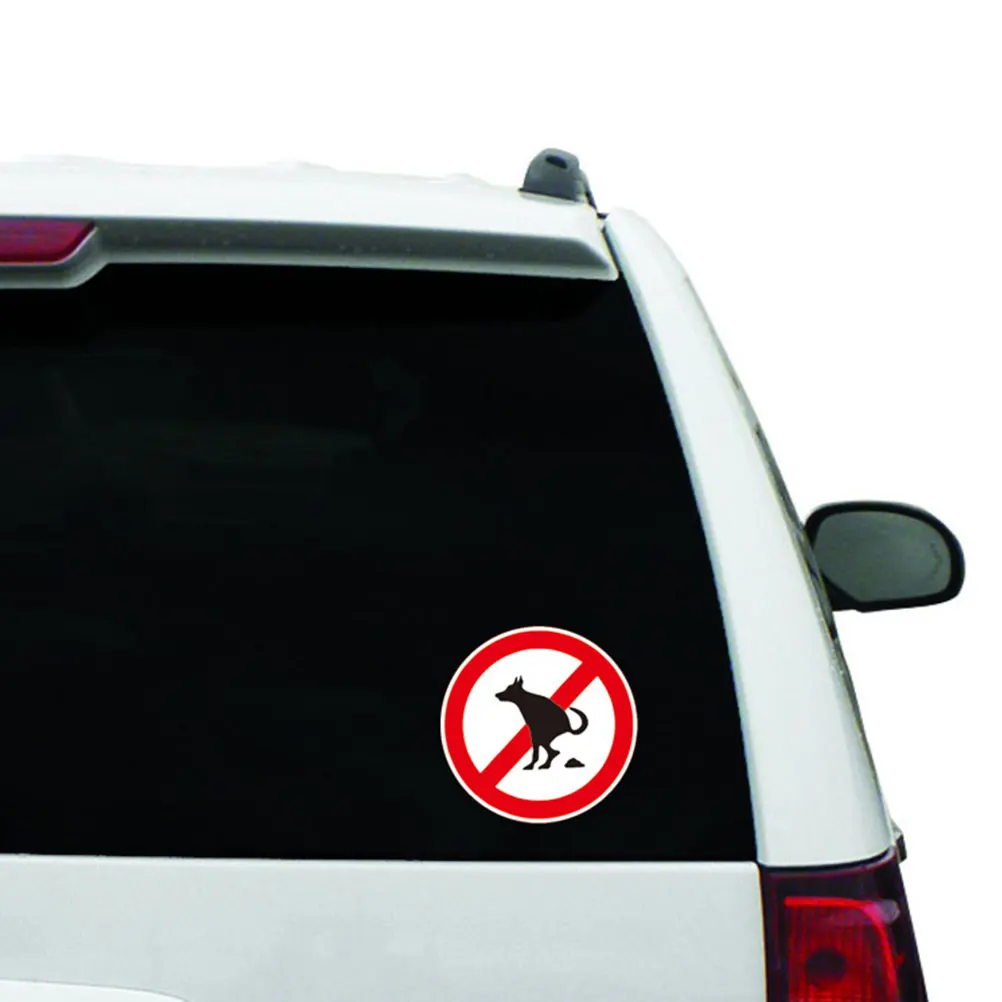 Wall Stickers Sign No Dog Sticker Poop Pet Pooping Signs Yard Decal Warning Peeing Pee Waste Lawn Window Allowed Car Dogs Business