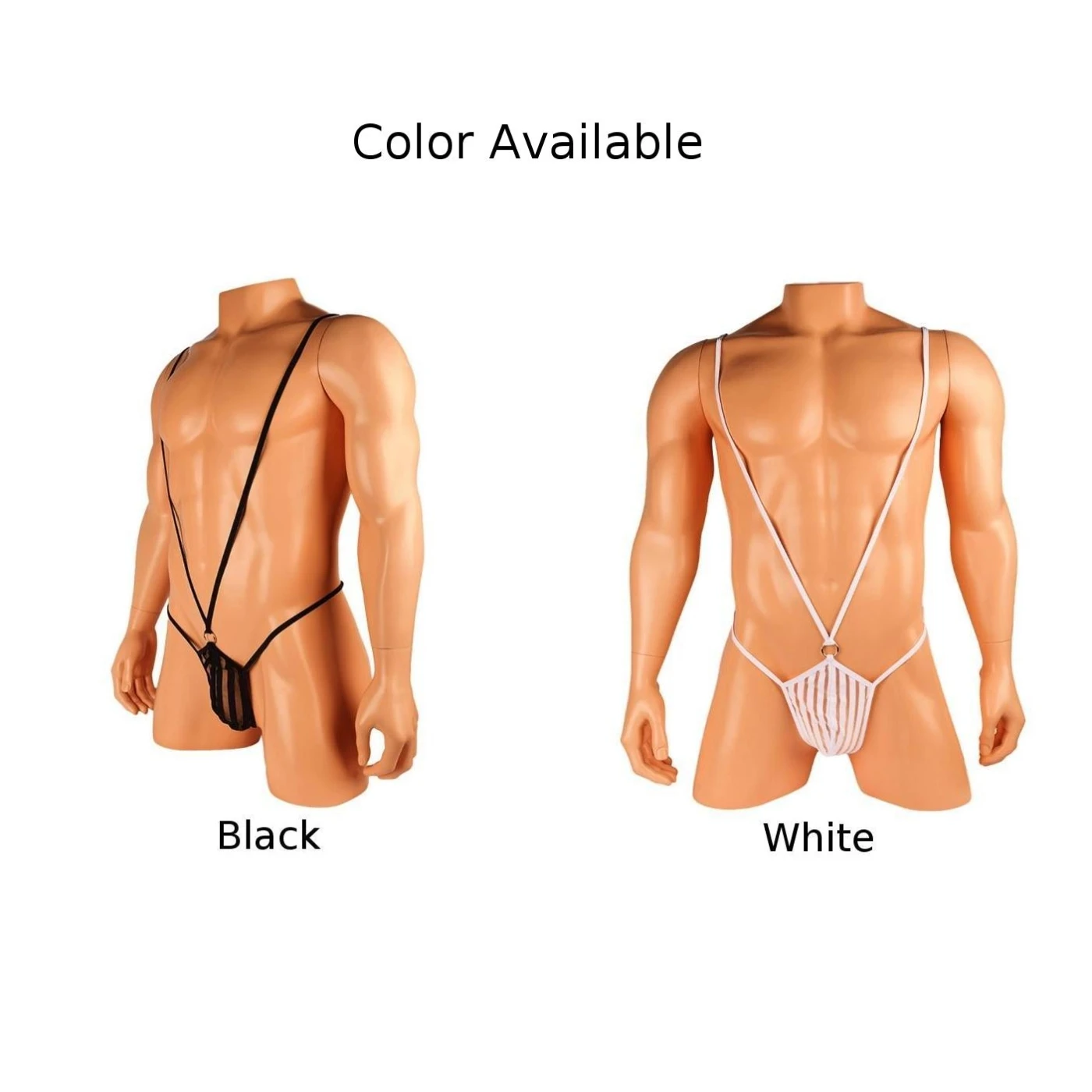 Bodysuit Mens Strap Ring T Pants Underwear Sexy Pouch Thongs New Male See-Through Smooth Body Costume Sissy Lingerie Underwear