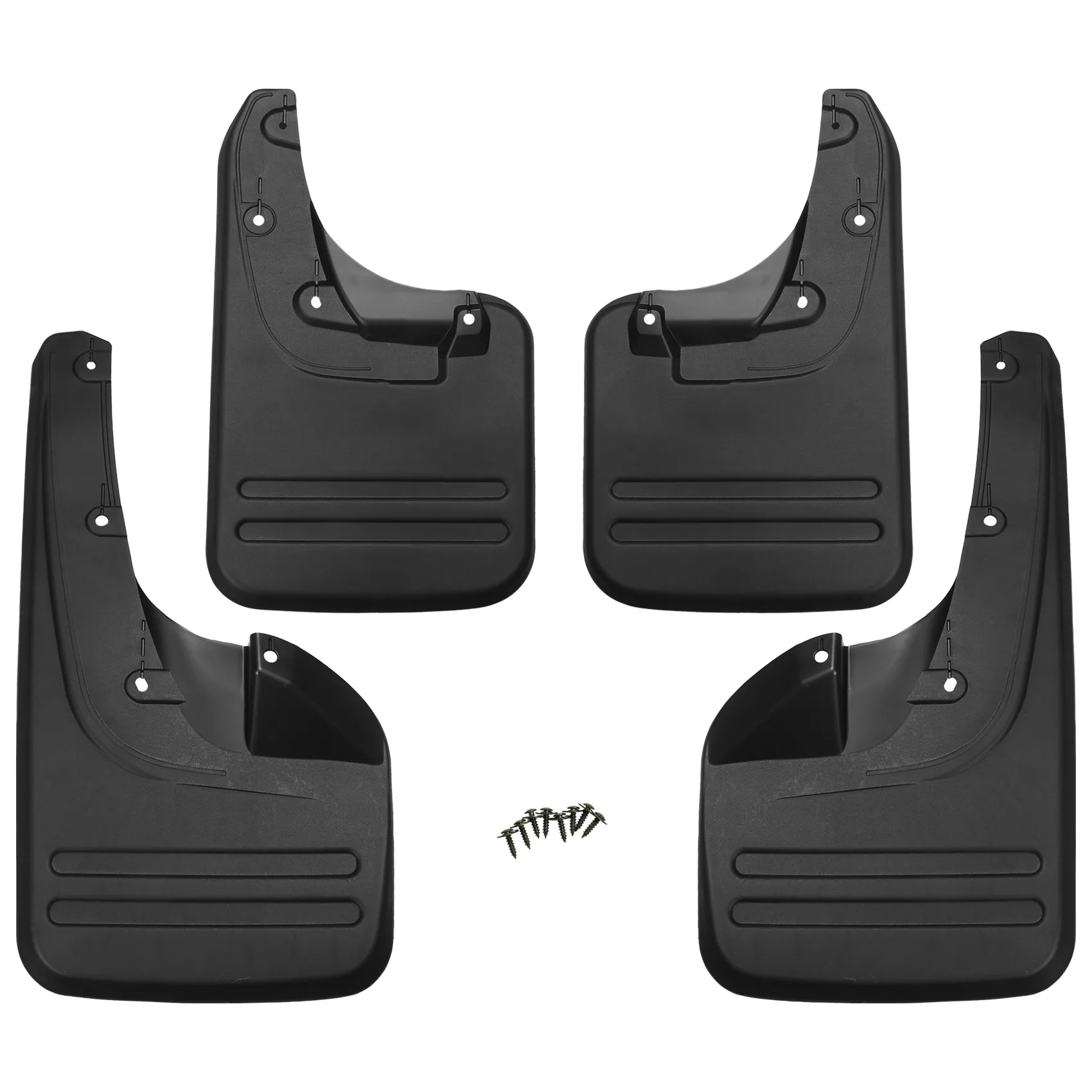 

4X Front & Rear Mud Flaps Splash Guards- for 2005 - 2014 Plastic Direct Bolt Installation Exterior Parts