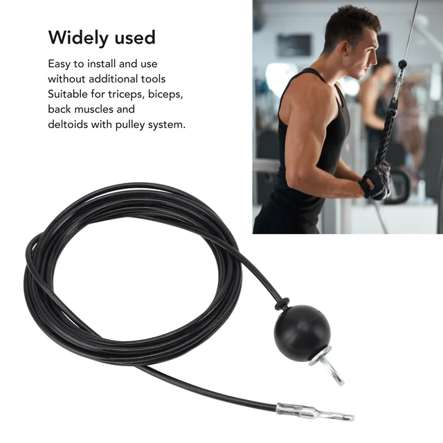 4/5M Steel Wire Rope DIY Heavy Duty Multi Gym Cable Fitness Pulley Machine Home Fitness Exercise Equipment Accessories Tool 2