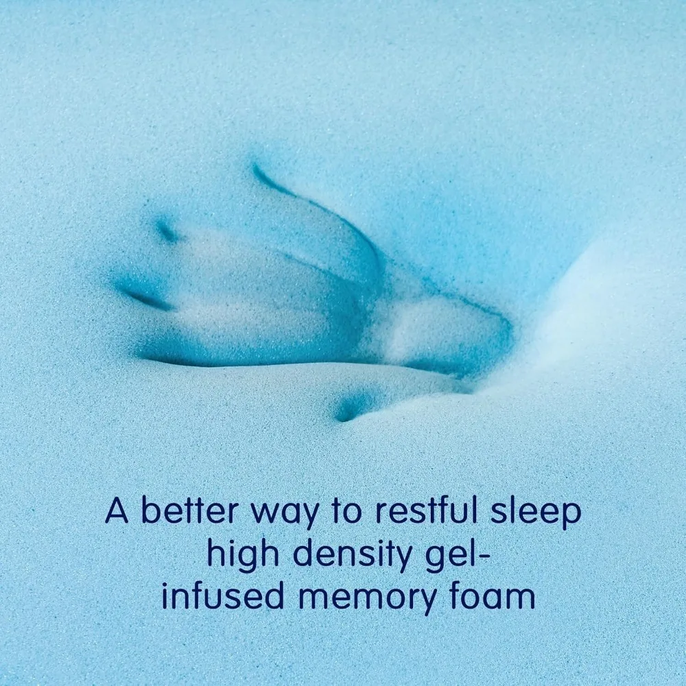 Gel-Infused Memory Foam Mattress Topper, High Density Cooling Bed Topper Pad with Breathable Removable Fitted Cover 5