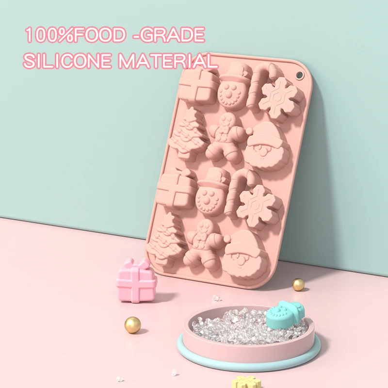 Stampo In Silicone Per Cioccolatini Di Natale – 2 Pezzi 3D A Tema Natalizio Per Cioccolato, Budino E Gelatina
