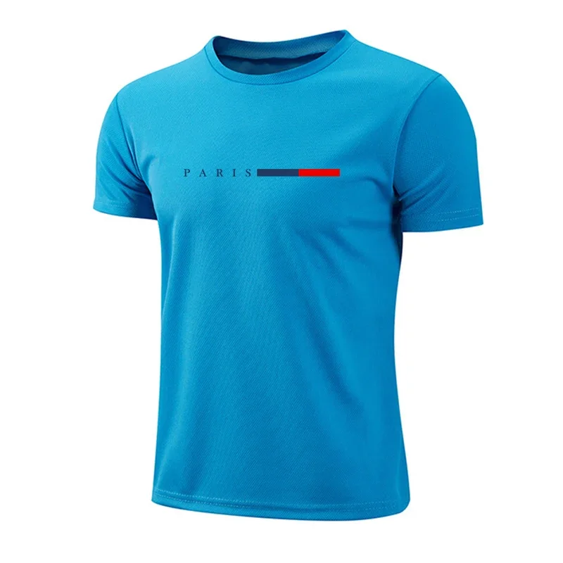 T-shirt da uomo stampate casual girocollo a manica corta per sport e jogging, abbigliamento uomo 2026, magliette in mesh ad asciugatura rapida per maratona estiva - immagine 4