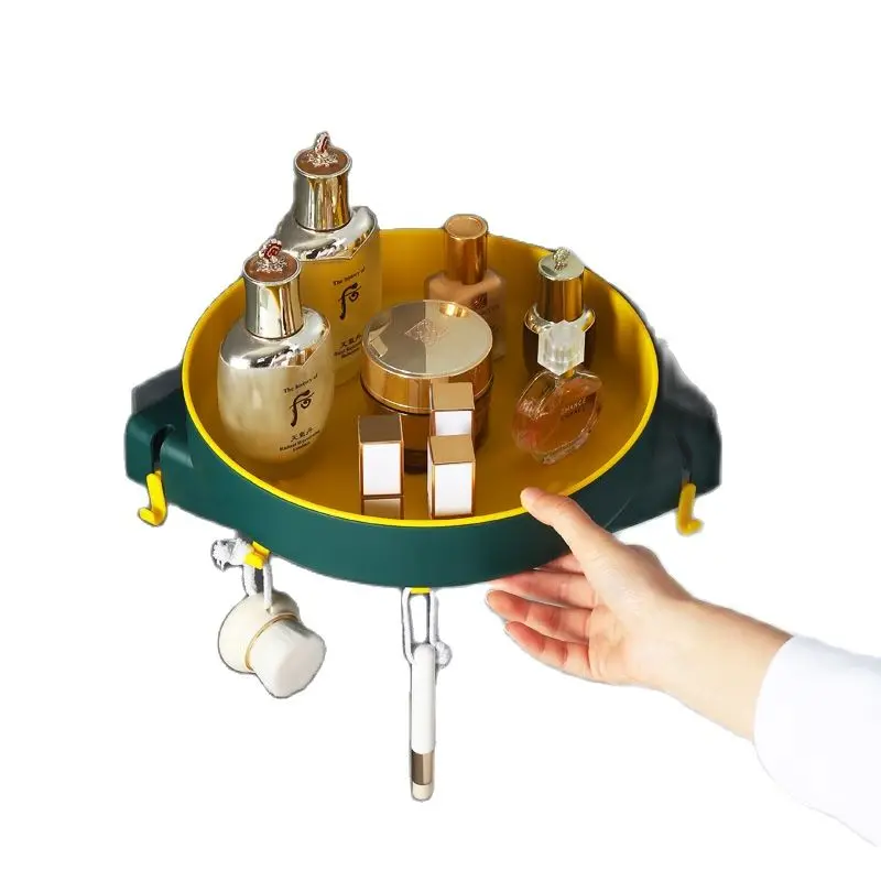

360°rotating Rack Corner Free Punching Wall Hanging Bathroom Kitchen Rack Accesorios De Baño Estante Storage Series Salle Debain
