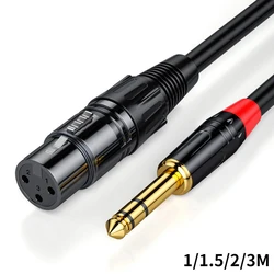 Premium 6.5mm to XLR Female Balanced Audio Cable - Available in 1m, 2m, 3m Lengths (2M B)