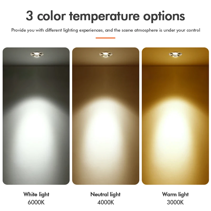 LED Recessed Downlight 7W 5W 85V-265V Dimmable Ceiling Spot Lamp for Home Kitchen Living Room Bedroom Decor Lighting
