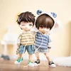 OB11 Doll Clothes Striped Hoodies Casual Long Sleeved Sweater For Molly UF 1/12BJD Doll GSC YMY P9 Body Tiger Coat With Cute Ear 1