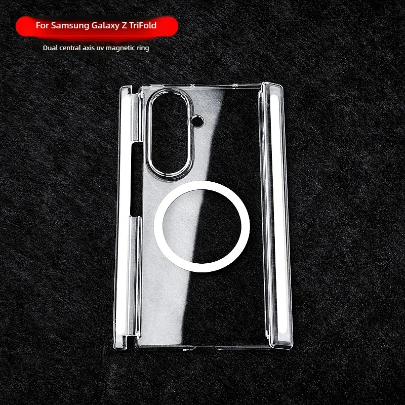 Shockproof Clear Magnetic Transparent Phone Case - Business PC Hard Back Protective Cover