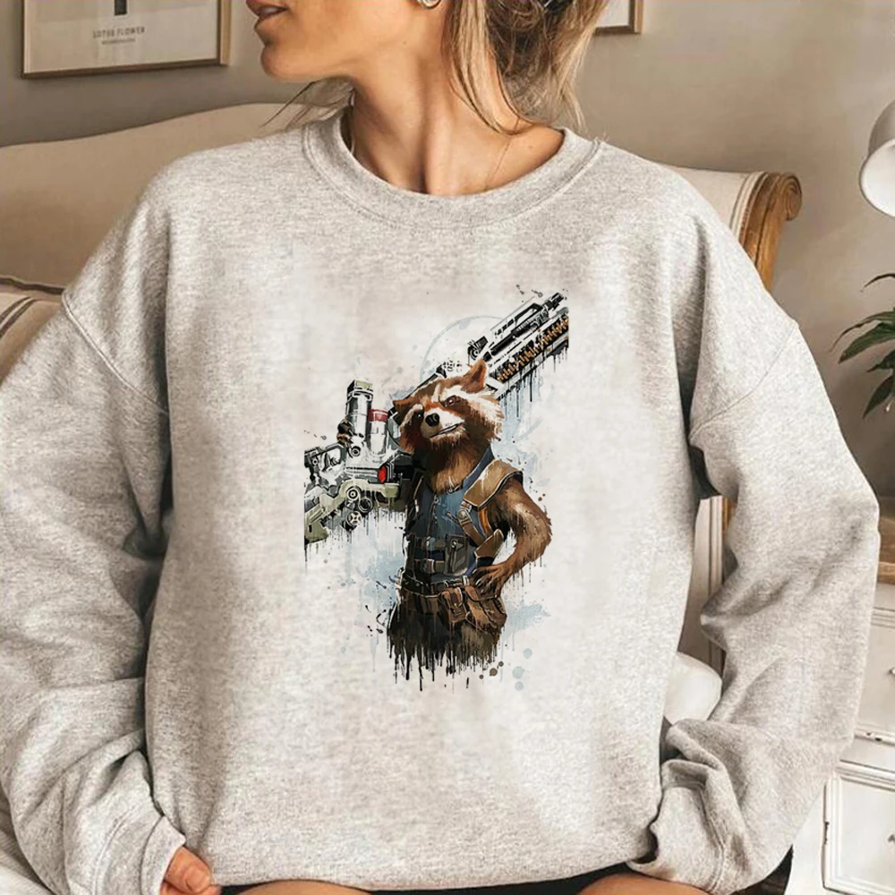 Felpe Con Cappuccio Raccoon Rocket Donna Estetica Y2K Tuta Estetica Donna Cappuccio Kawaii