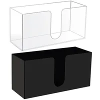 Countertop Paper Towel Dispenser Acrylic Paper Towel Holder Paper Towels Storage Container for Z Fold C Fold Multi-fold Paper 1