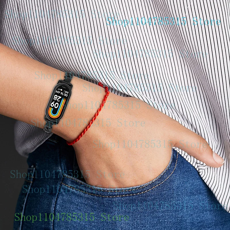 mi Band8용 시계 밴드 팔찌 모델 시계 스트랩 벨트 교체 액세서리