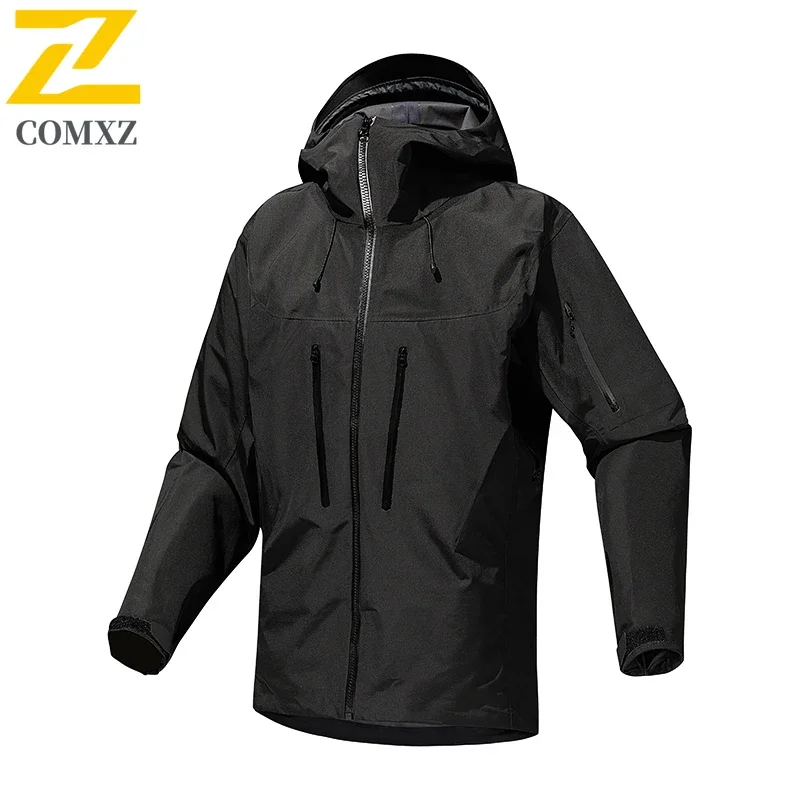 Mountain Jackets Men's Outdoor Hard Shell Waterproof Windproof Hooded Stormcoat Jacket Casual Fly Fishing clothing Hiking Coat