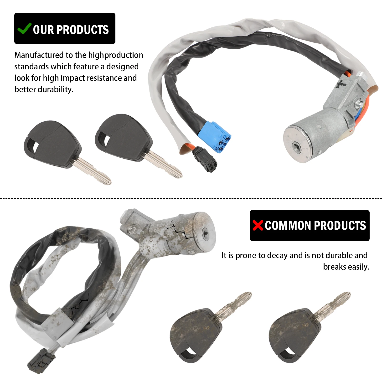 Produktbild von KASturbo Barrel Door Lock Türschloss Set Für P-Eugeot Expert