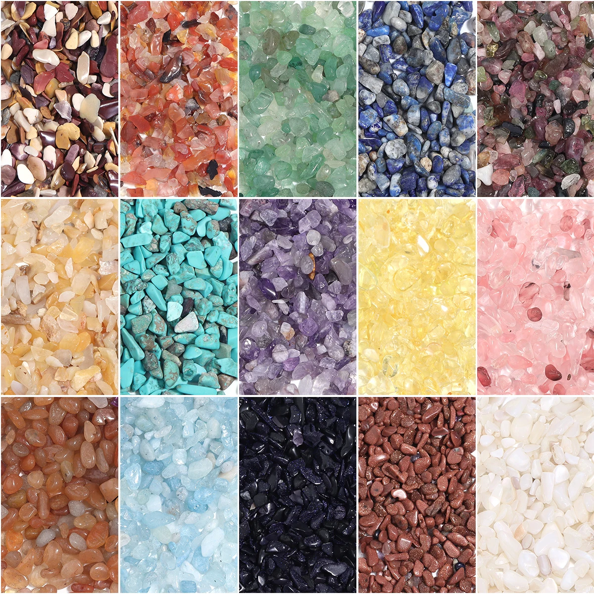 Natural Crystal Gravel Stones | Mixed Gemstones for Reiki, Ore Samples, and Aquarium Decor | 100g