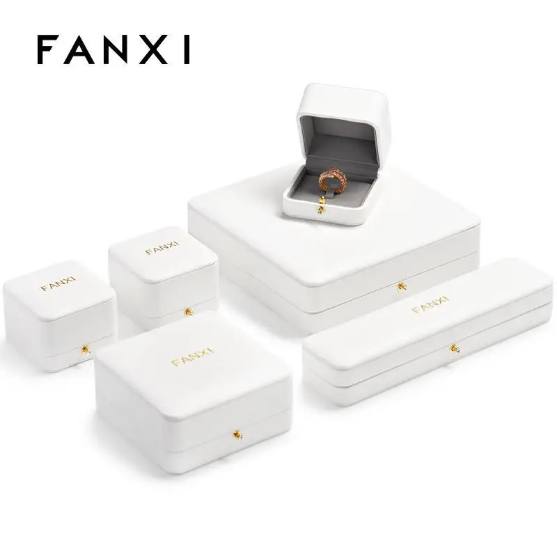 New White Proposal Ring Box Light Luxury Necklace Bracelet Box Jewelry Gift Box press on nails packaging box