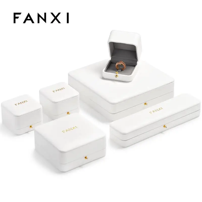 New White Proposal Ring Box Light Luxury Necklace Bracelet Box Jewelry Gift Box press on nails packaging box custom custom printing press on nails packaging false nails empty packaging box hot magnetic folding gift boxes