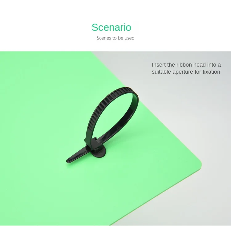 Description Picture 3 of itemNylon Plastic Vehicle Motocycle Cable Tie Car Wiring Harness Retainer Clip Push Mount Auto Fasteners black tie with screw hole