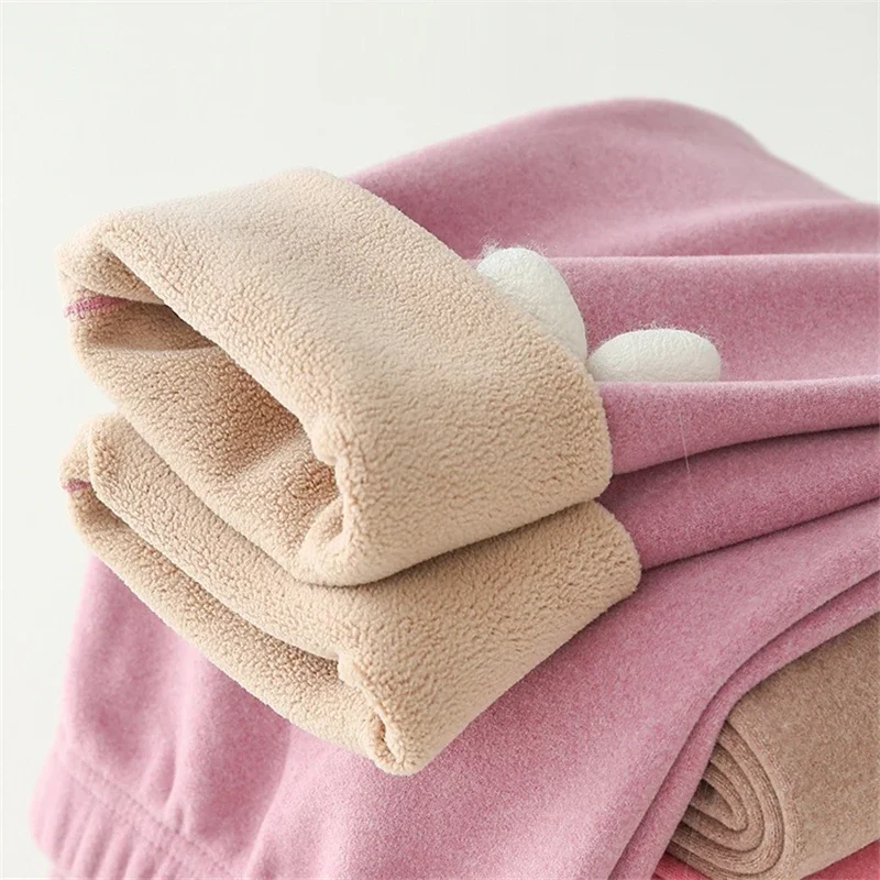 Thermal Underwear Sets 2Pcs Winter Women Long Pants Thick Intimate Fleece Long-Sleeved Undershirts Large Size