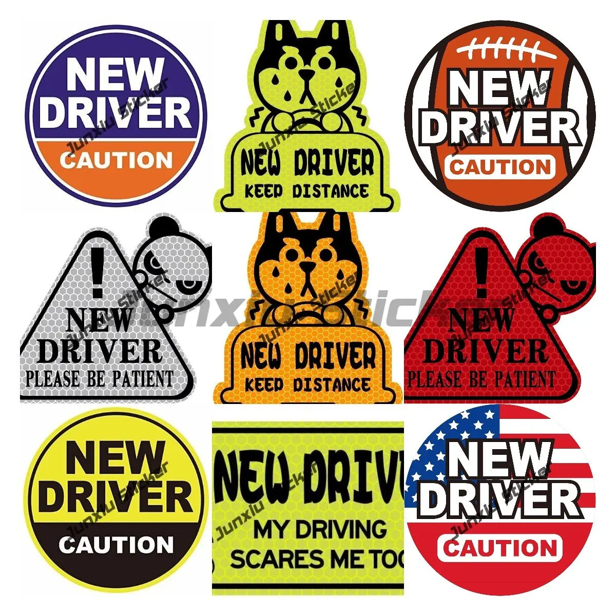 

New Driver Sticker Keep Distance Please Be Patient Student Driver Sign Rookie Driver Sticker for Cars SUV Rear Bumper Windshield