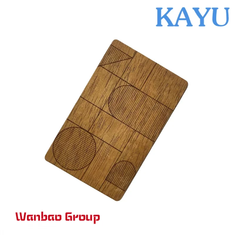 13.56mhz Passive NFC Laser Engraving Blank Wood Business Card NFC Bamboo Card Blank Hotel Access Control
