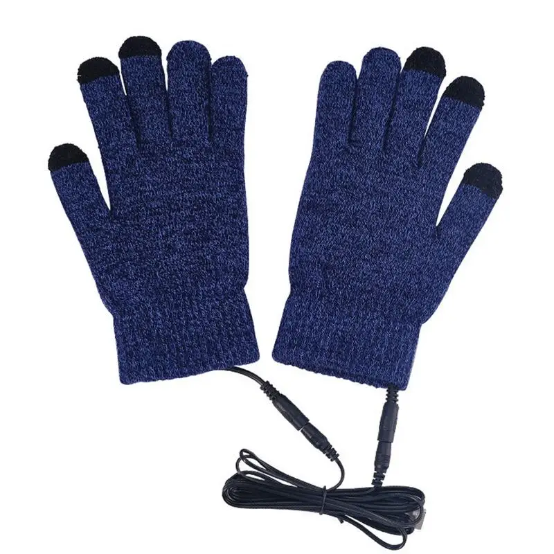 

USB Heated Gloves Touchscreen Heated Mittens cashmere Half Finger Gloves Warm Thermal Gloves Fingerless Glove Knitted Mittens