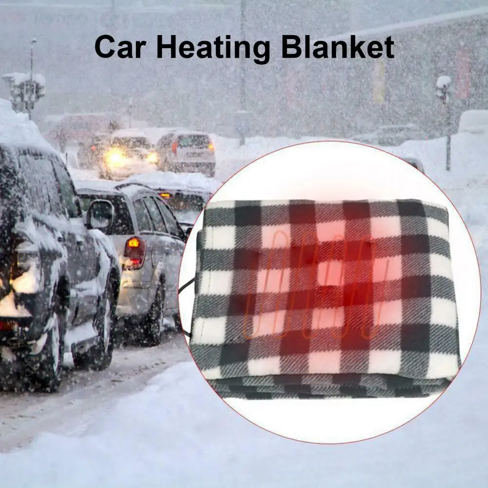 Electric Heated Blanket Lightweight Auto Heating Blanket Comfortable Energy-saving 12V Car Electric Heated Cover