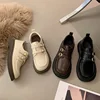 Comemore 2024 1950s French Style Small Leather Shoes Women English Style Retro One-band Marilyn Shoes Spring Soft-soled Loafers 1