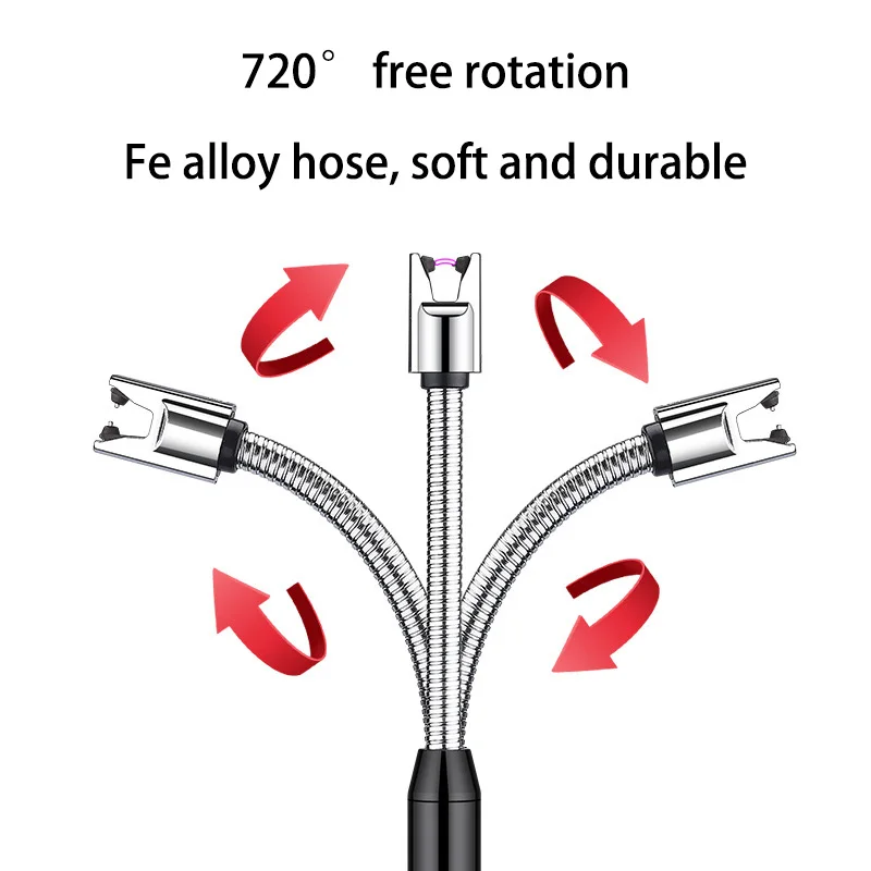 Windproof Lighter Arc Pulse Ignition Guns USB Rechargeable Type-C Interface Portable Kitchen Igniters Couple Household Camp electric arc igniter