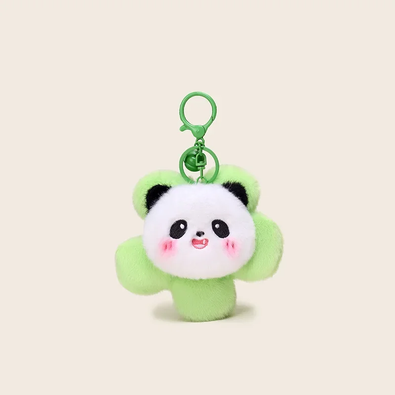 창의적인 귀여운 팬더 꽃 부드러운 봉제 인형 장난감, 절묘한 취미, 카와이 책가방 장식, 키체인 축제 선물, 11cm