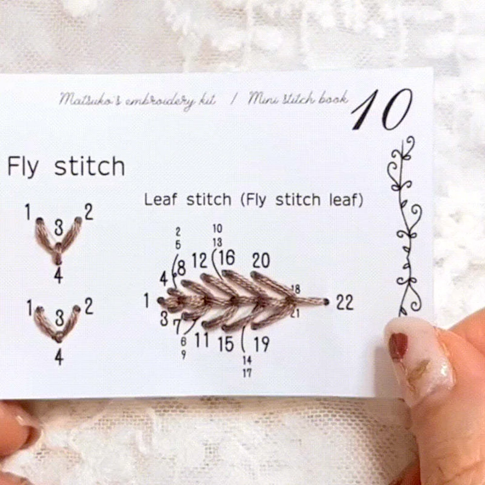 Mini Sewing Card Set Improve Knitting Skill Improving Sewing Techniques Embroidery Stitch Books Women Female
