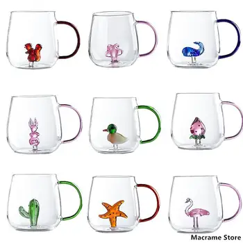 Cartoon Animal Borosilicate Glass Mug 1