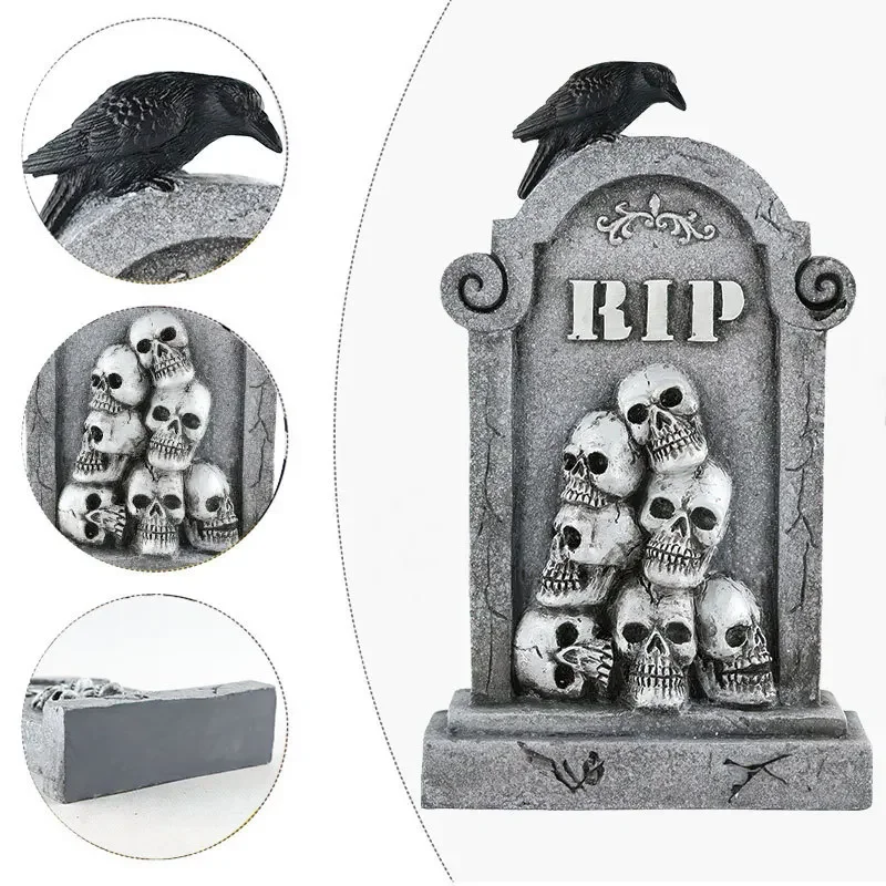 Scary Halloween Resin Tombstone Yard Stakes