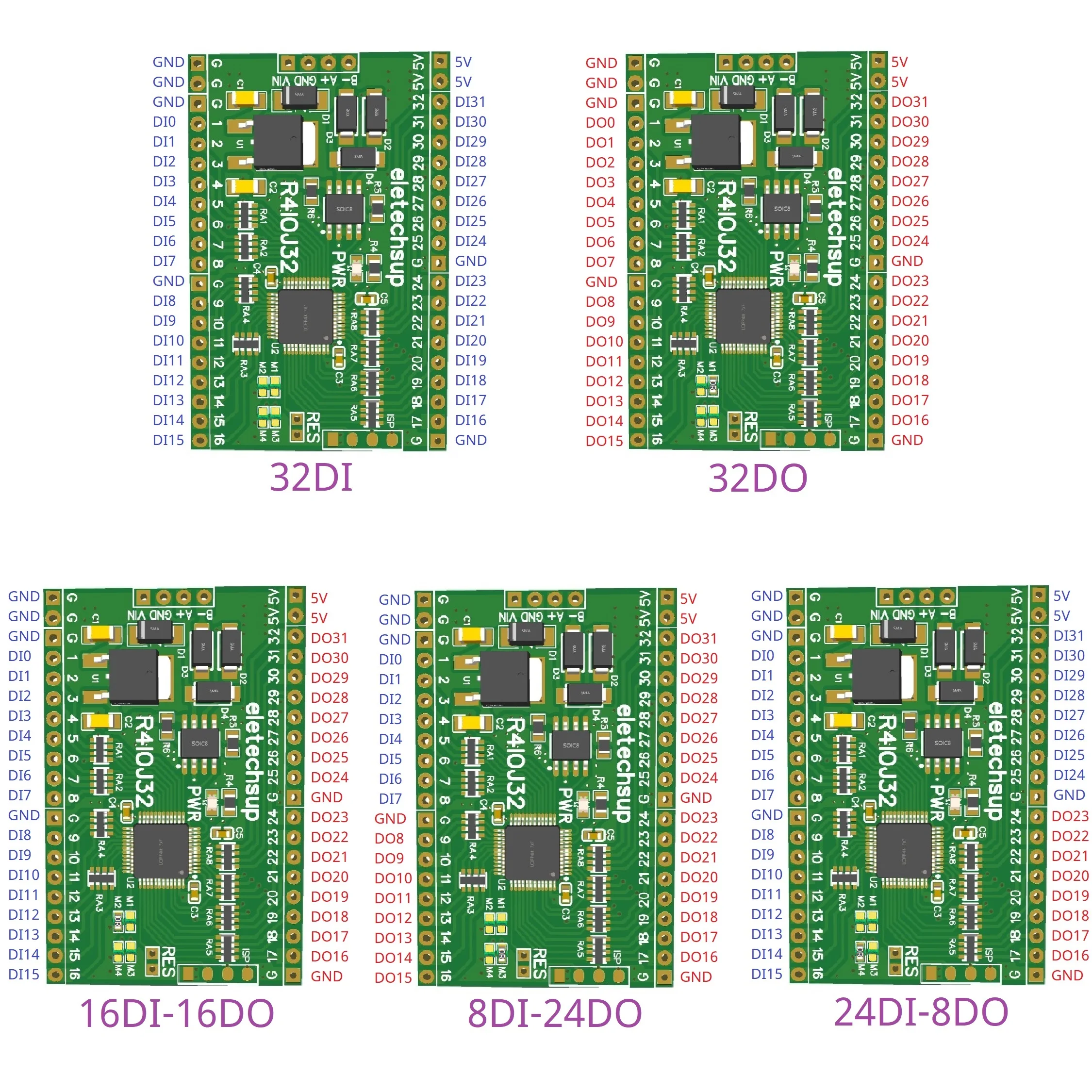 Enhanced Modbus RTU Digital IO Board with RS485 and TTL Interface