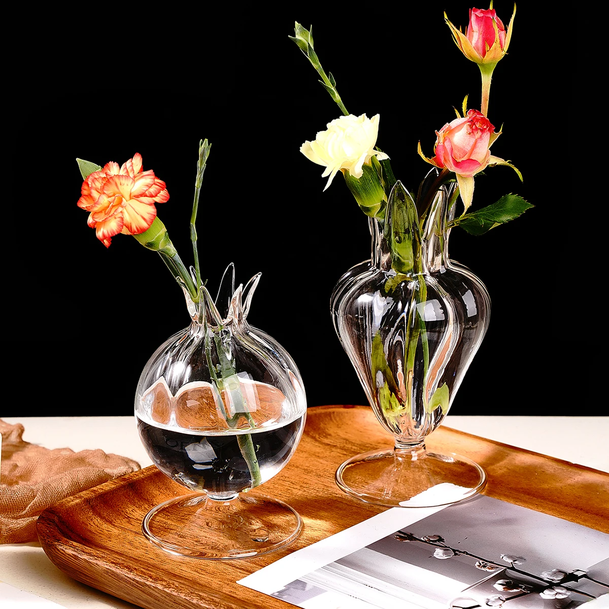 1PC Cute flower bracket-shaped vase, table decoration, home desktop art flower arrangement decorative piece