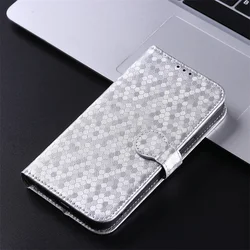 Luxury Leather Flip Wallet Phone Case with Stand and Card Holder for Shark 6 (Silver)