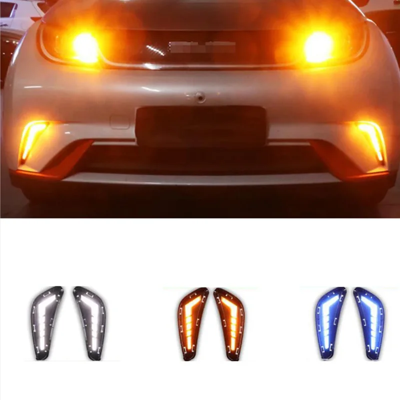 BYD EA1 Atto 2 1 용 자동차 조명 어셈블리, 앞 뒤 범퍼 안개등, LED 조명 램프 커버 장식, 돌고래 EV 액세서리 2021-2023