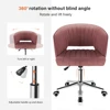 KKTONER Office Chair Velvet Desk Chair Swivel Armchair Cute Modern Fabric Home Office Desk Chairs with Wheels Adjustable Chair 3