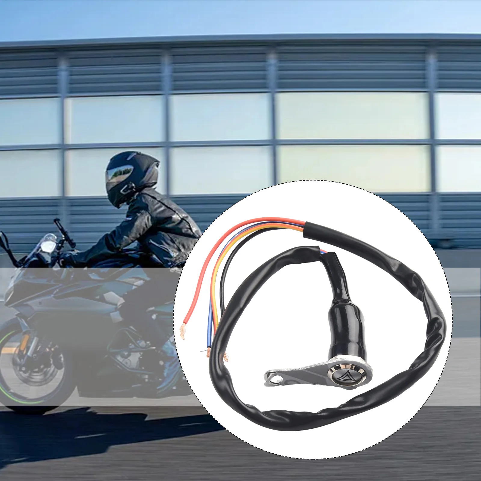 

LED Motorcycle Switch ON+OFF Handlebar Mount Stainless Steel Waterproof 12V Fog Light Lamps Motorbike Horn Push Button Switch