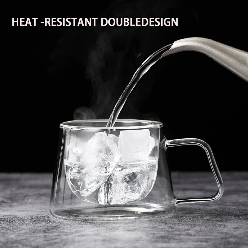 Double-layer Heat Resistant Glass Coffee/juice Cup With Eternal