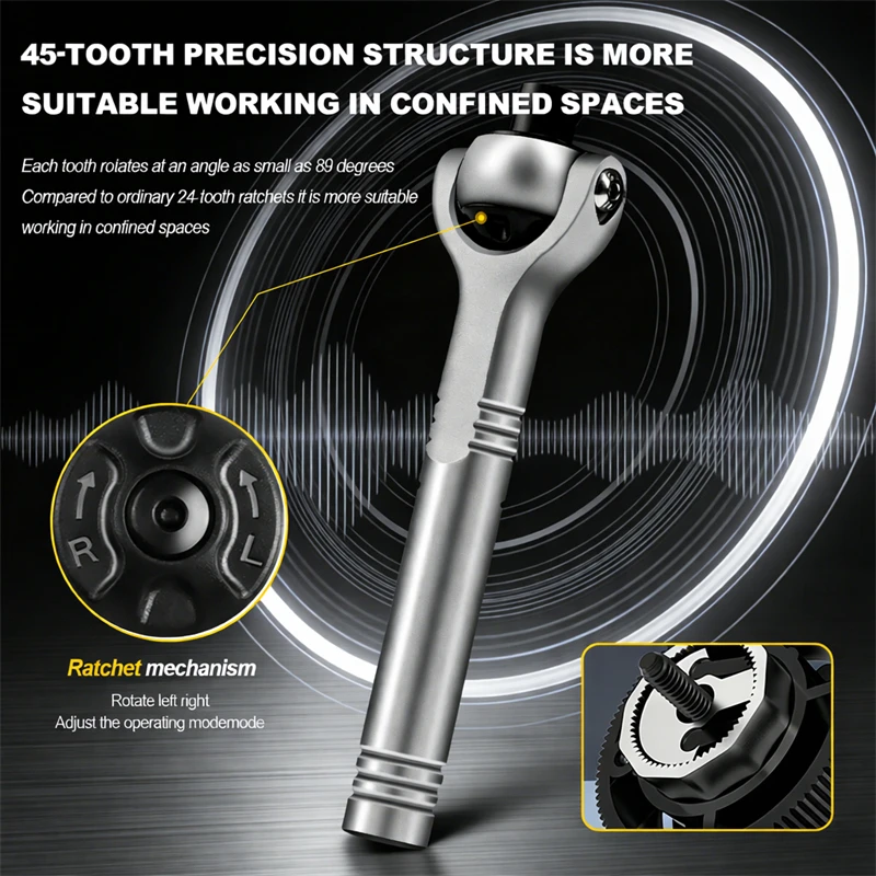 2026 New Ratchet Screwdriver Set Magnetic Wrench Semi-automatic Multi-purpose Sleeve Toolbox Bicycle Repair Tools DIY Tools Kit