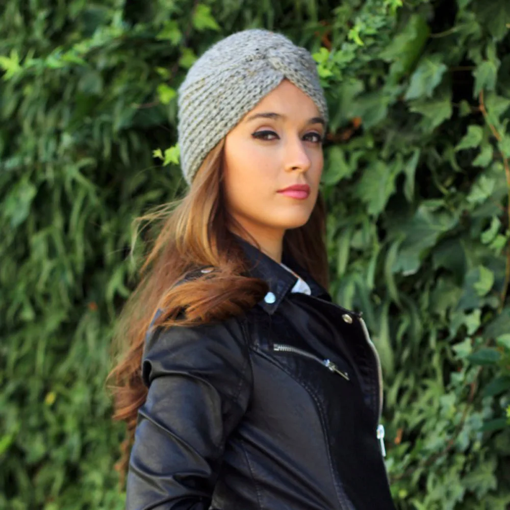 Women's Knitted Turban Hat Bohemia Cashmere Cross Wrap Head Indian Wool Bonnet Turbante Cap_voghion.com